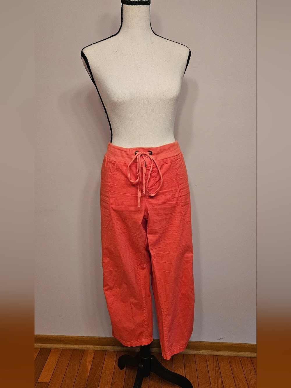 XCVI Cropped Salmon Cargo Pants